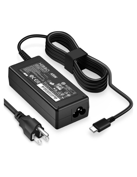Cargador USB-C HIBBO 45W para Chromebook HP Lenovo Dell