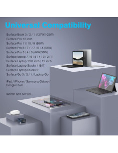 Cargador 127W MARSDOCK para Microsoft Surface Book 3/2/1 2
