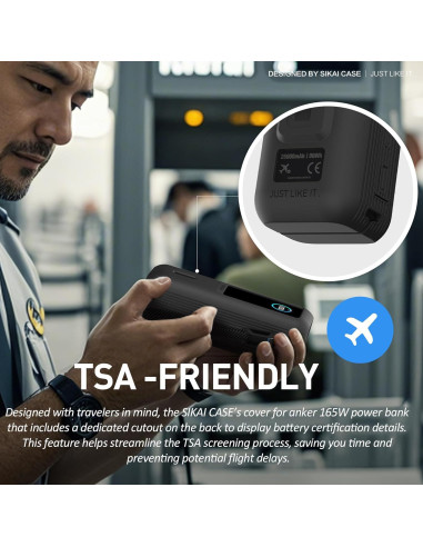 Funda de Silicona SIKAI para Banco de Poder Anker 165W Negro