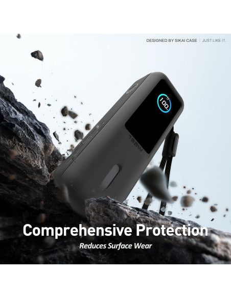 Funda de Silicona SIKAI para Banco de Poder Anker 165W Negro