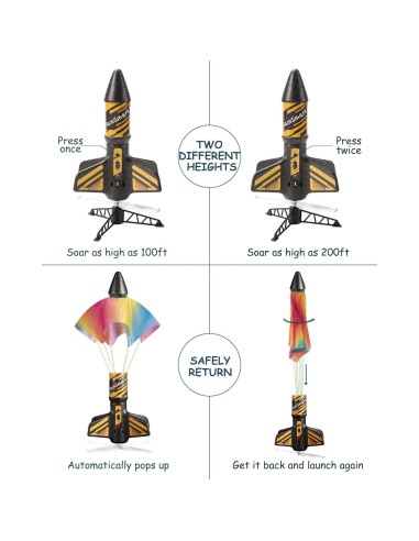 Lanzador de Cohetes SainSmart Jr. 200 Pies Altura, Negro