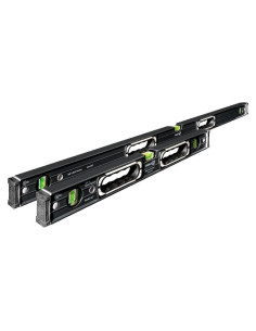 Juego de Niveles de Burbuja Stabila 196-2 Sombra Oscura 61 y 122 cm