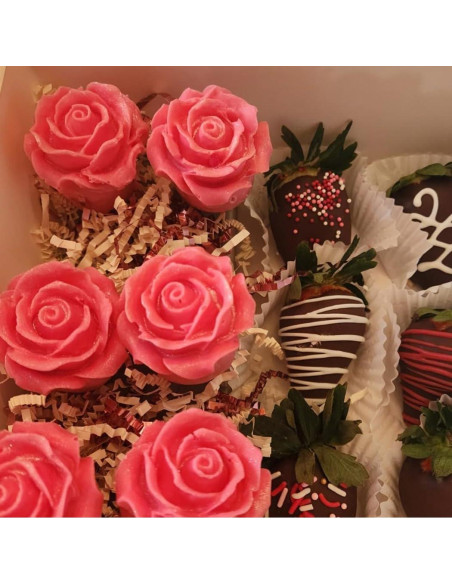 4 Moldes de Silicona Rosa Fogilas para Pasteles y Chocolates