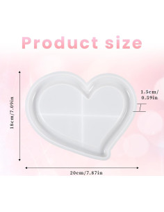 Molde de Silicona Grande Corazón Psyqtsuary 27.94x19.94cm 2