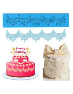 Mat de Encaje de Silicona Anyana 37.2x7.6 cm para Pasteles