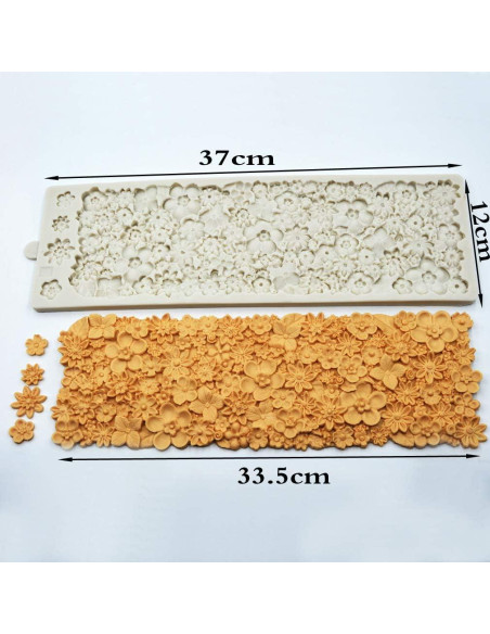Molde de Silicona para Pasteles Namzi - Encaje Floral Comestible