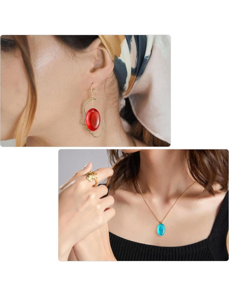 Moldes de Silicona para Joyería UR Urlifehall 5 Pcs Ovalados