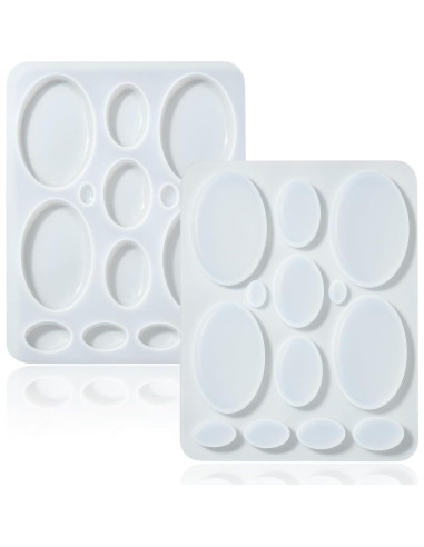 Moldes de Silicona para Joyería UR Urlifehall 5 Pcs Ovalados