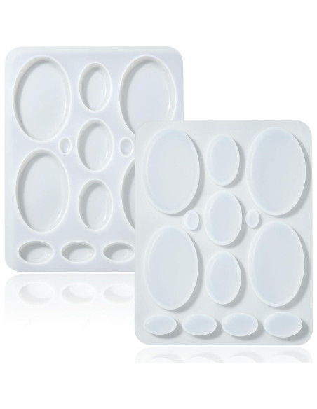 Moldes de Silicona para Joyería UR Urlifehall 5 Pcs Ovalados