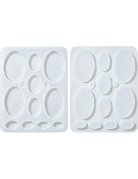Moldes de Silicona para Joyería UR Urlifehall 5 Pcs Ovalados