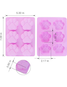 Juego de Moldes de Silicona para Golosinas de Mascotas Bamutu 2