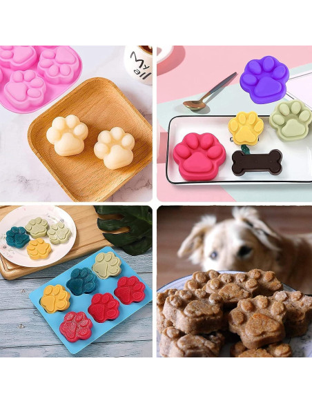Juego de Moldes de Silicona para Golosinas de Mascotas Bamutu