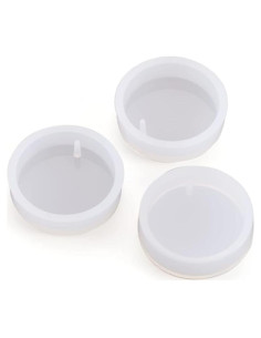 Moldes de Silicona Cheriswelry 10pcs Redondos Planos 28mm