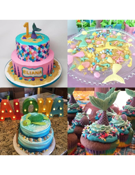 4 Moldes de Silicona Marino ELINKA para Pasteles y Dulces