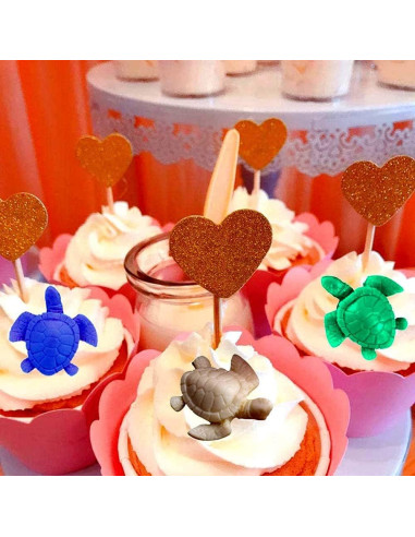 4 Moldes de Silicona Marino ELINKA para Pasteles y Dulces