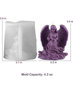 Molde de Silicona Ángel Alado Resnova 9.4x9.9 cm para Jabón y Velas 2