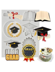 Molde de Fondant de Graduación QDMOLDS Silicona 8x7cm