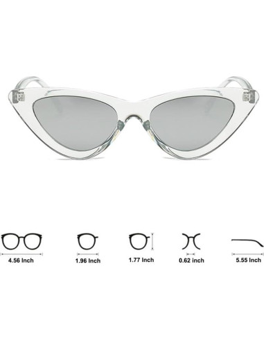 Gafas de sol OZPYKAE ojo de gato plata para mujeres