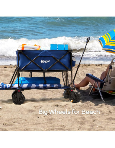 Carro Plegable Doble Piso Portal 204 kg Azul Oscuro