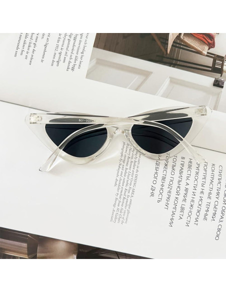 Gafas de sol OZPYKAE ojo de gato plata para mujeres