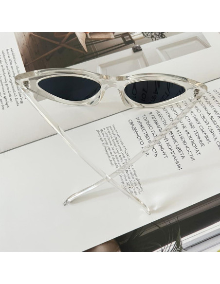 Gafas de sol OZPYKAE ojo de gato plata para mujeres