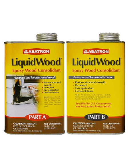 Kit de 2 Pintas Abatron LiquidWood - Resina Epóxica para Madera