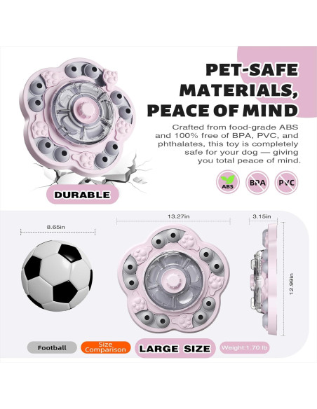 Juguete de Rompecabezas para Perros KADTC Rosa 3 Niveles