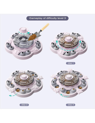 Juguete de Rompecabezas para Perros KADTC Rosa 3 Niveles
