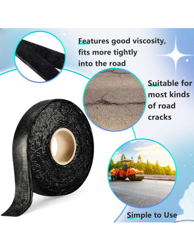 Cinta de Reparación de Grietas de Asfalto Autoadhesiva 10m