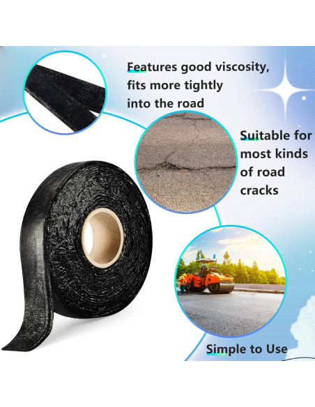 Cinta de Reparación de Grietas de Asfalto Autoadhesiva 10m