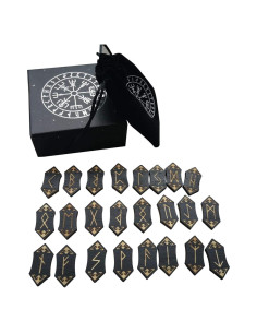 Juego de Adivinación de Runas de Madera EMVANV - 25 Piezas