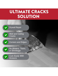 Cinta de Yeso Strait-Flex 2" x 30.48m - Reparación de Grietas 2