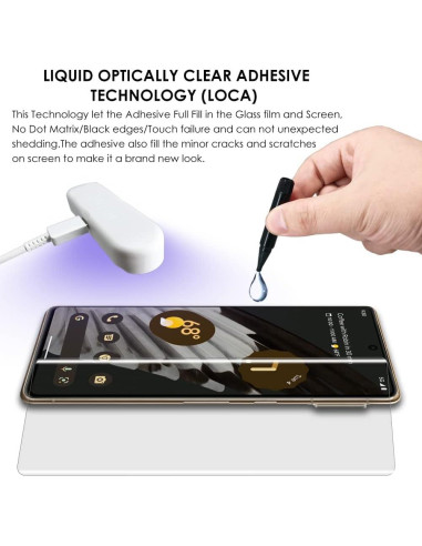 Paquete de 3 Protectores de Pantalla Vidrio Templado Akcoo Pixel 7 Pro