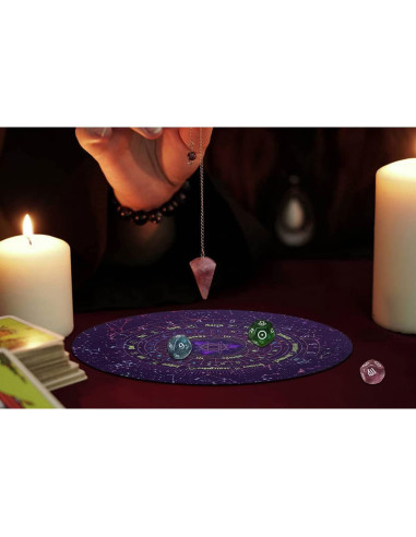 Juego de Adivinación Knana con Péndulo y Dados de Tarot