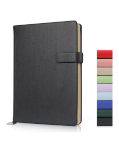 Cuaderno de Piel A5 WETLOTE Rayado 208 Páginas Negro