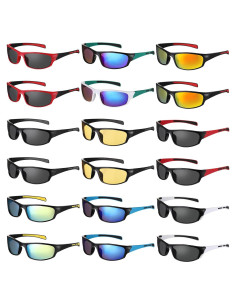 Leumoi 18 Pares Gafas de Sol Polarizadas Unisex para Deportes