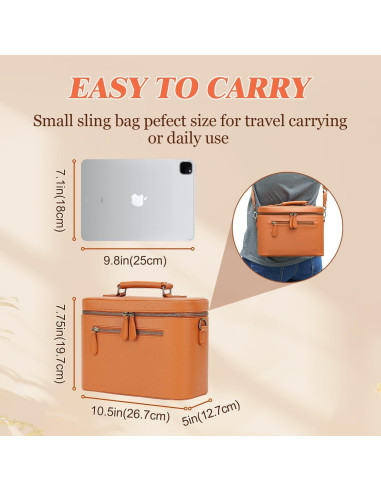 Bolsa de Mensajero para Cámara 4L Marrón PU Impermeable