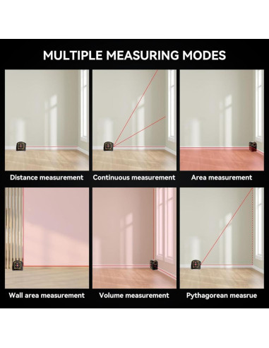 Cinta Métrica Láser 60m y Cinta Manual 5m Genérico