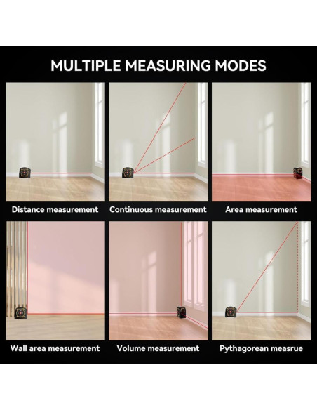 Cinta Métrica Láser 60m y Cinta Manual 5m Genérico