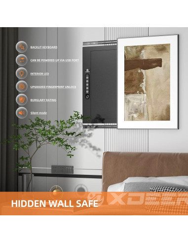 Caja Fuerte de Pared XDeer Biometrica 53x38cm para Armas