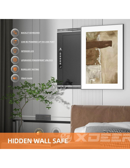 Caja Fuerte de Pared XDeer Biometrica 53x38cm para Armas