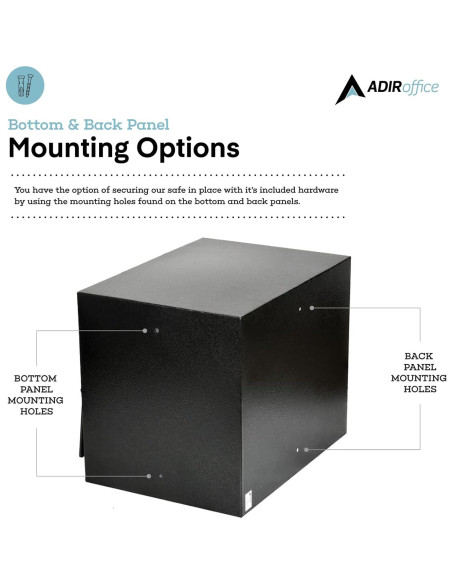 Caja Fuerte Digital AdirOffice 35.6x38.9x48.3cm - Negro
