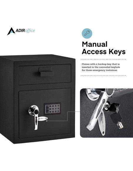 Caja Fuerte Digital AdirOffice 35.6x38.9x48.3cm - Negro