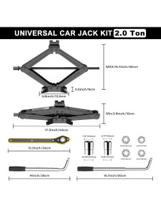 Gato de Tijera IMAYCC 2 Toneladas para Coche - Kit Completo 2