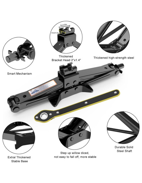 Gato de Tijera IMAYCC 2 Toneladas para Coche - Kit Completo