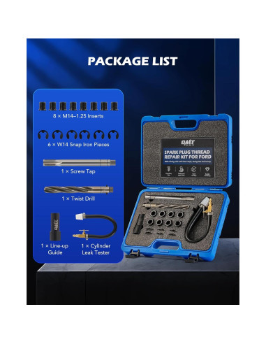 Kit de reparación de bujías Orion Motor Tech M14-1.25 para Ford