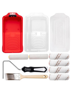 Kit de Rodillo de Pintura Mister Rui 12 Piezas 10 cm Microfibra