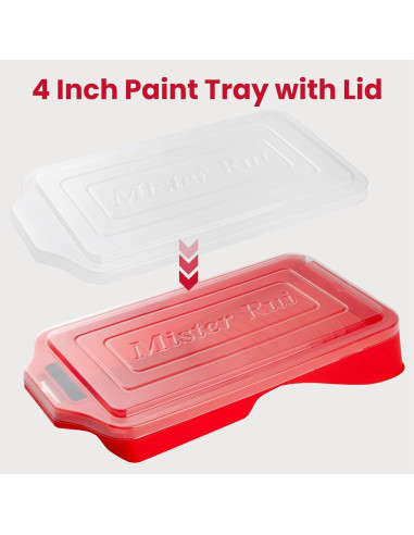 Kit de Rodillo de Pintura Mister Rui 12 Piezas 10 cm Microfibra