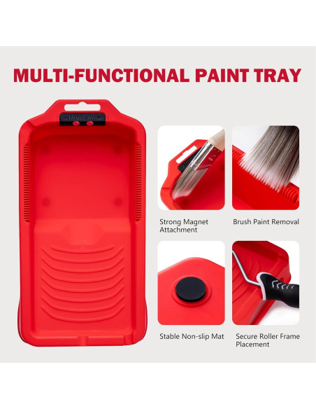 Kit de Rodillo de Pintura Mister Rui 12 Piezas 10 cm Microfibra