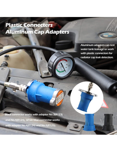 Kit de Prueba de Presión de Refrigerante DKwoeshg con Adaptadores